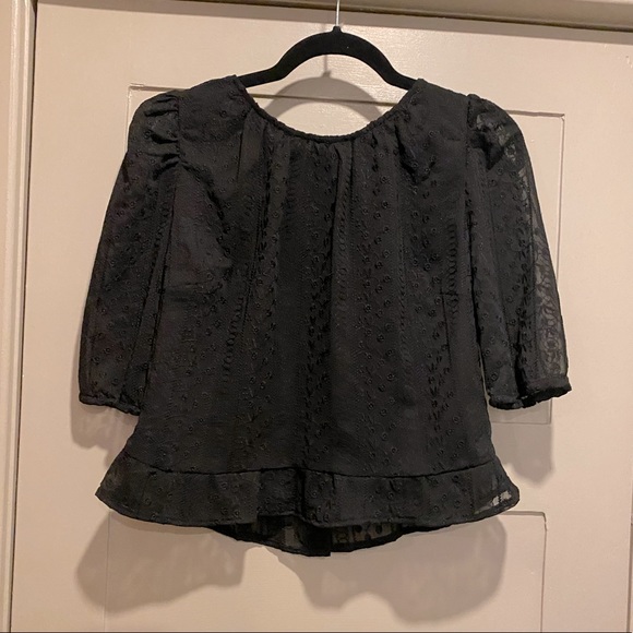 Peplum black blouse - Picture 1 of 5